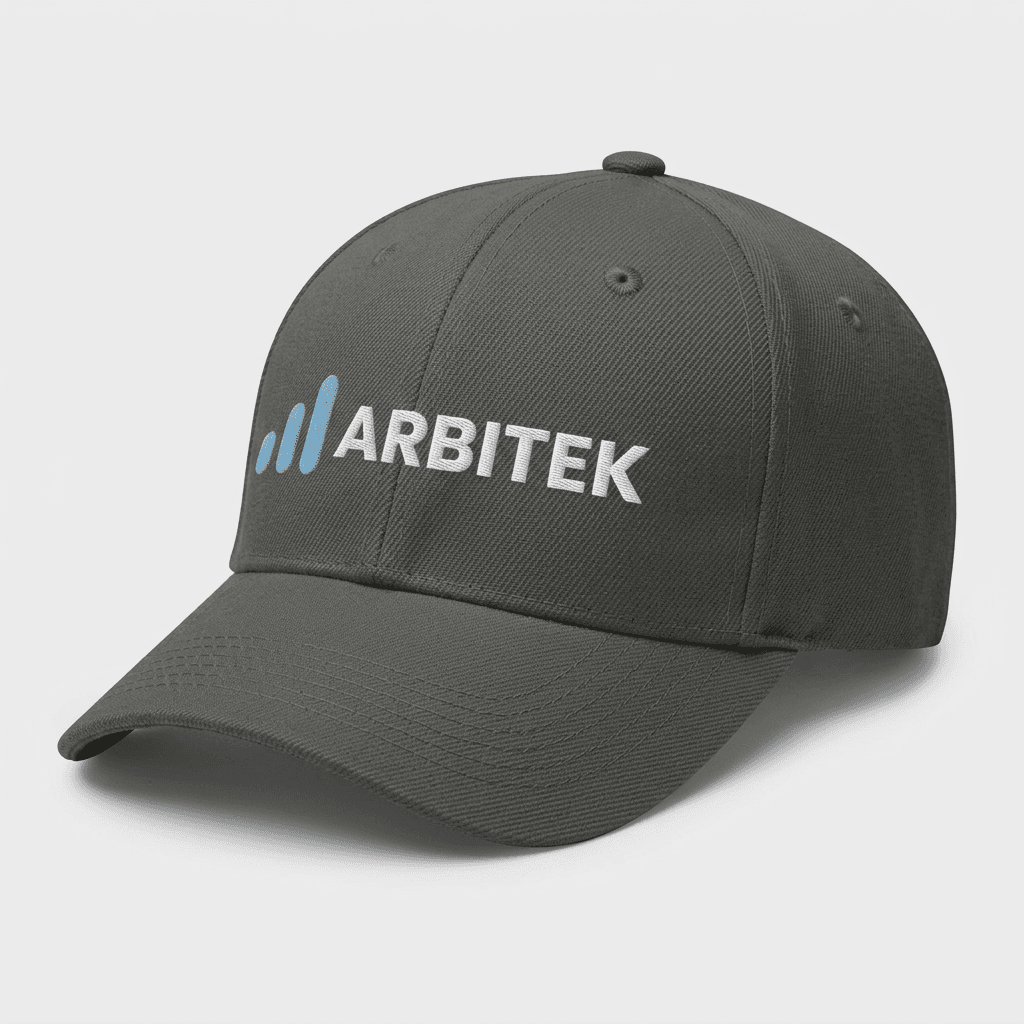 Charcoal cap with two-colour embroidered logo